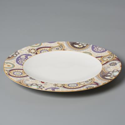 德国产Seltmann Weiden陶瓷餐盘西餐具  佩斯利图案系列22.5cm