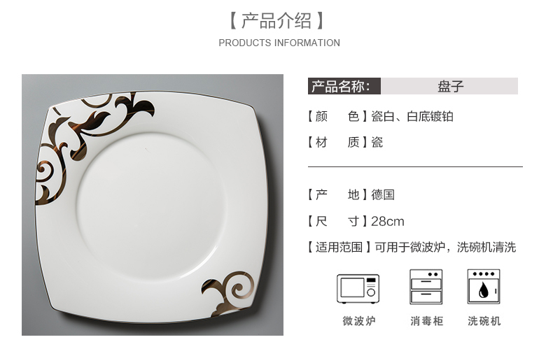 德国Seltmann Weiden铂金印花陶瓷餐盘产品介绍