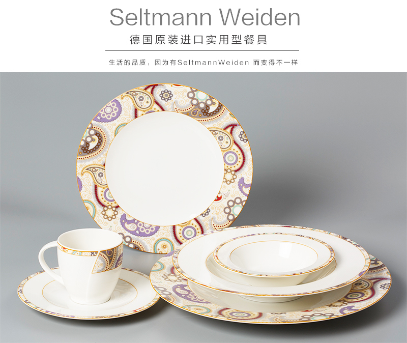 Seltmann Weiden佩斯利图案餐具套装_德国原装进口实用型餐具