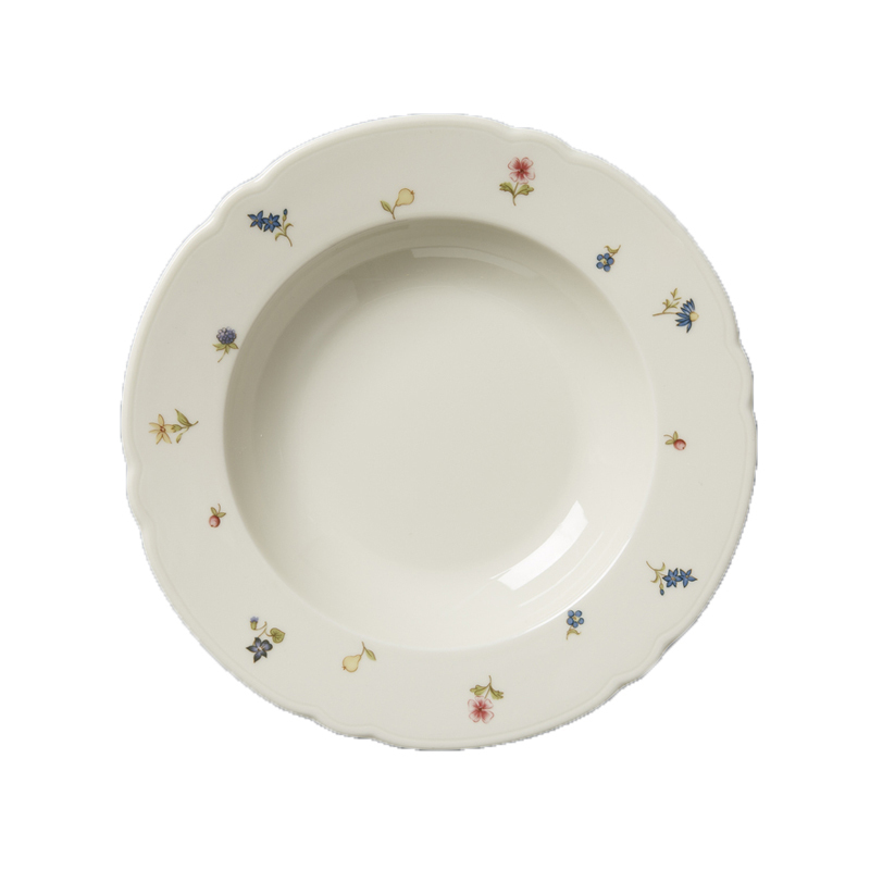 德国原产Seltmann Weiden陶瓷汤盘汤碗 23cm彩色小花系列