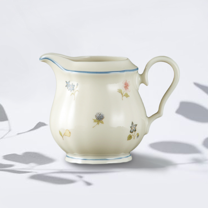 德国原产Seltmann Weiden奶罐奶壶 彩色小花系列180ml白色