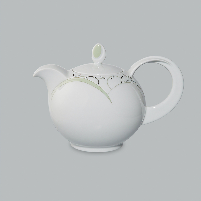 德国原产Seltmann Weiden咖啡壶 陶瓷南湾风情绿色600ml 