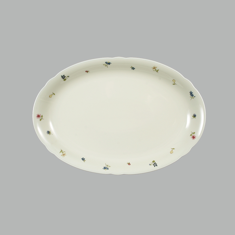 德国原产Seltmann Weiden瓷餐盘椭圆 彩色小花系列35cm