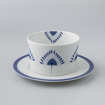 德国原产Seltmann Weiden陶瓷汤盅  蓝色律动系列60ml