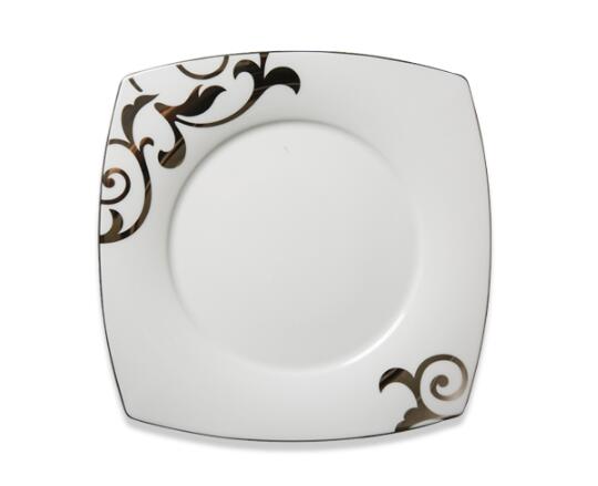德国硬质瓷——Seltmann Weiden铂金印花瓷餐盘