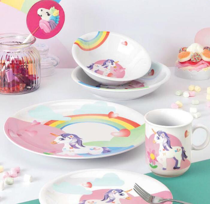 Seltmann Weiden儿童餐具三件套 独角兽系列德国原产瓷器