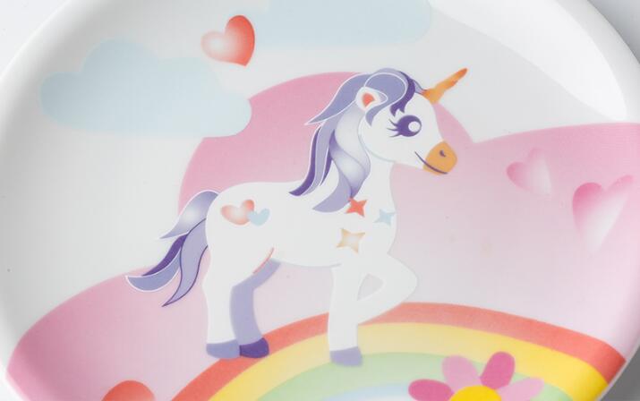 德国原产Seltmann Weiden独角兽系列儿童餐具细节展示